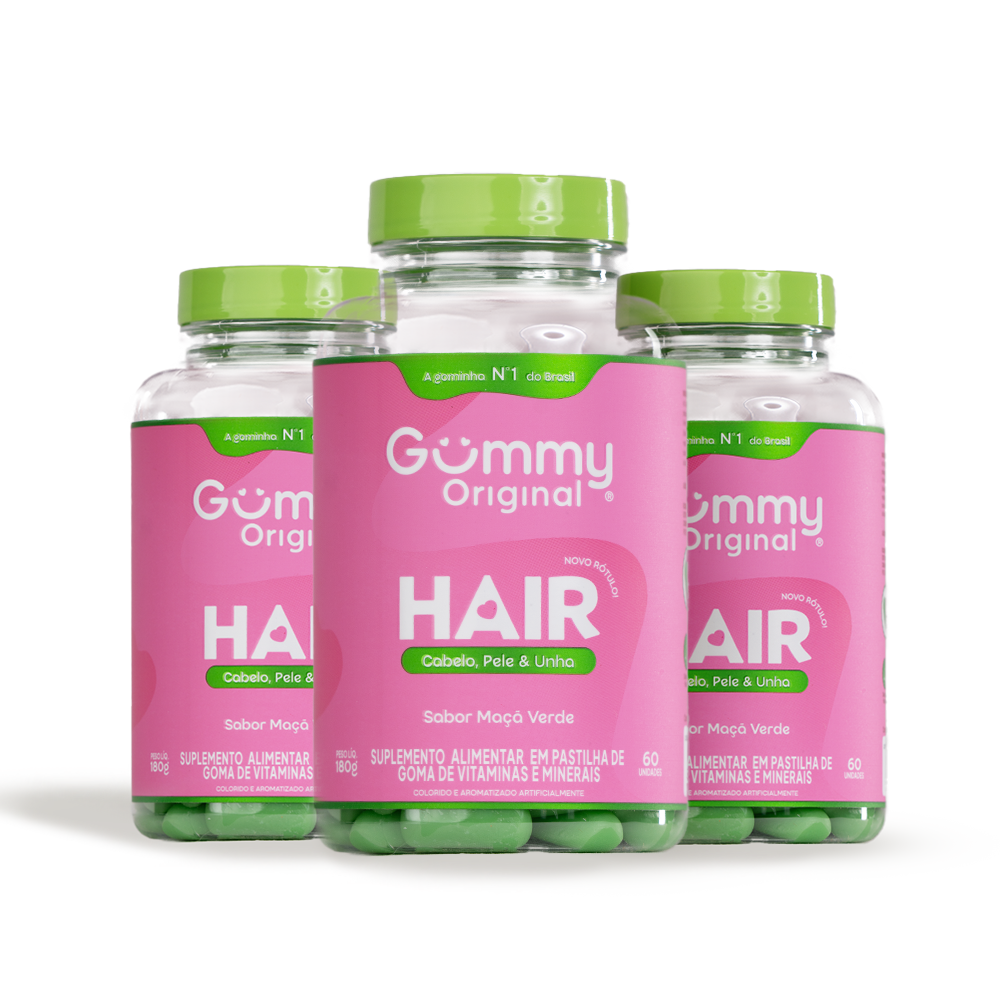 1 - Gummy Hair® - Maçã Verde 180 g - Imagem 9