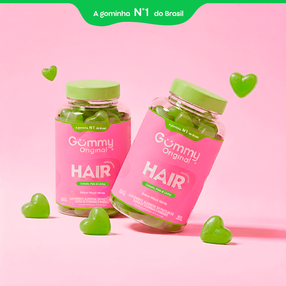 1 - Gummy Hair® - Maçã Verde 180 g - Imagem 2